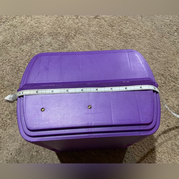 Vintage SASSABY MAKEUP CARRYING CASE Organizer Purple Model 102 Made In USA - Picture 14 of 15